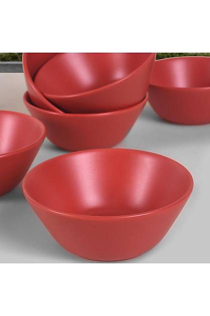Mat Krmz Hitit orba Kasesi 14 Cm 6 Adet