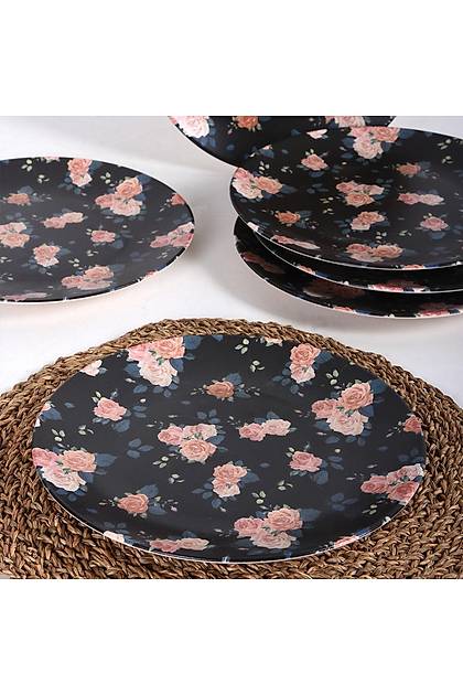 Siyah Gl Servis Taba 25 Cm 6 Adet - 18229