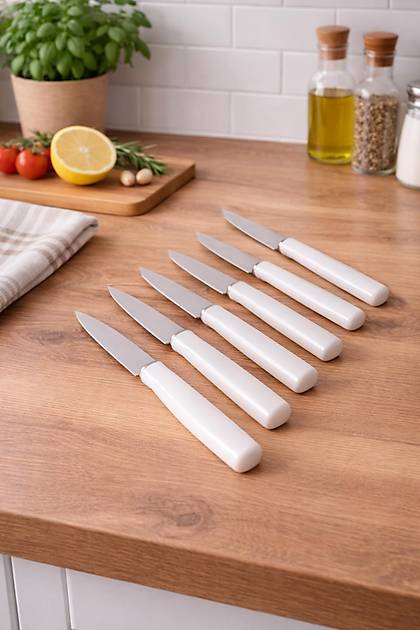 Fru�t Kn�fe Beyaz B��ak Seti 6 Par�a