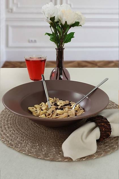 Delta Mat Toprak Taupe  Makarna Taba 26 Cm - 977