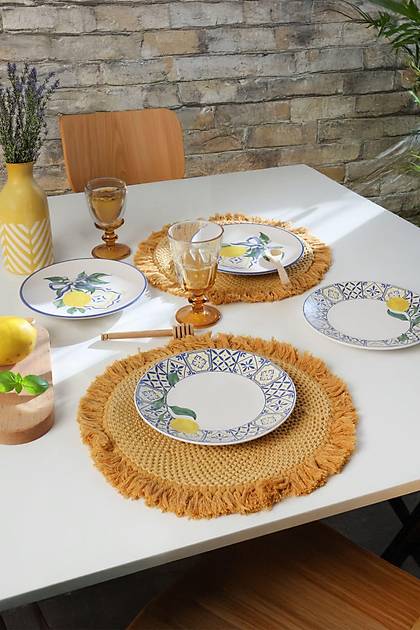 Lemon Bliss Ege Pasta Taba 20 Cm 4 Para 22089-92