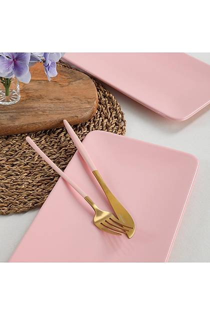 Ak Pembe Siera Kayk Tabak 33 Cm 2 Adet