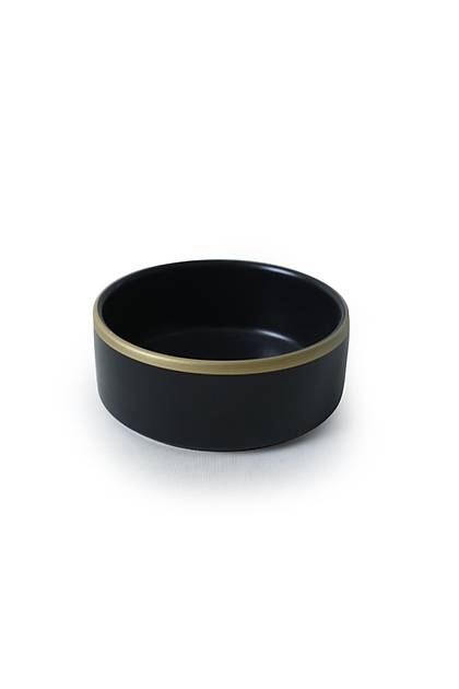 Mat Siyah Gold Fileli Stackable Kase 14 Cm 4 Adet