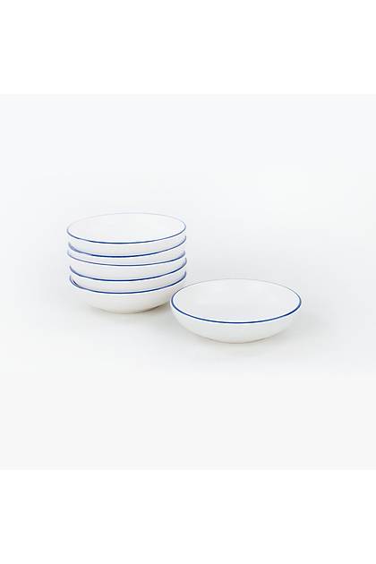 Blue Line Mat Beyaz Halka erezlik/Sosluk 13 Cm 6 Adet