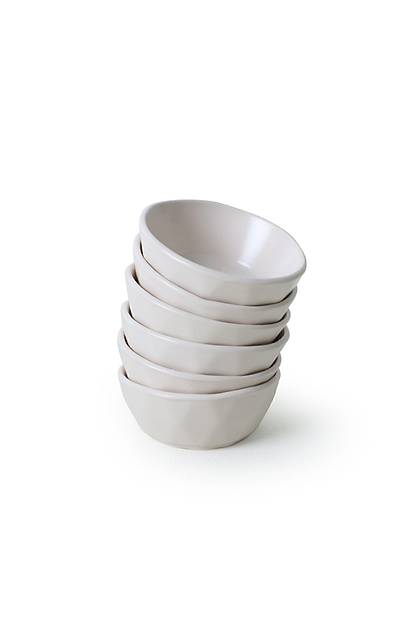 Mat Krem Kristal erezlik / Sosluk 12 Cm 6 Adet 950