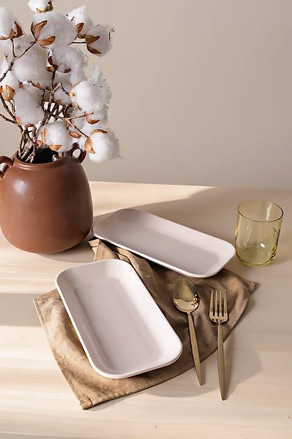 Krem Pergamon Kay�k Tabak 26 Cm 2 Adet 030