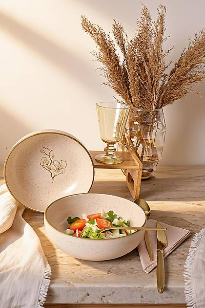 Taupe Bloom Salata Kasesi 18 Cm 2 Adet 22519