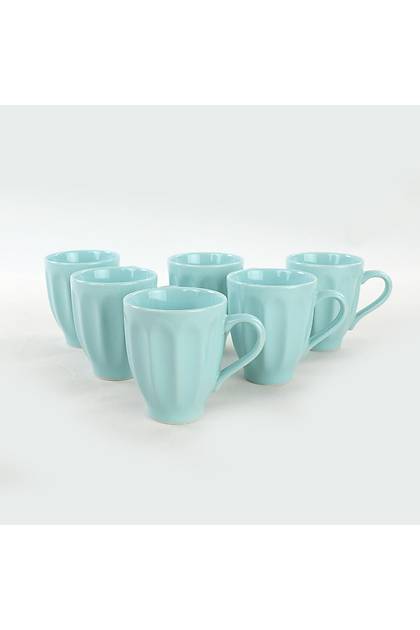 Ak Turkuaz Badem Kupa 10 Cm 6 Adet