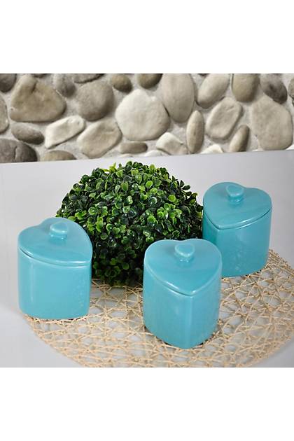 Turkuaz Kalp Baharat Takm 10 Cm 3 Adet