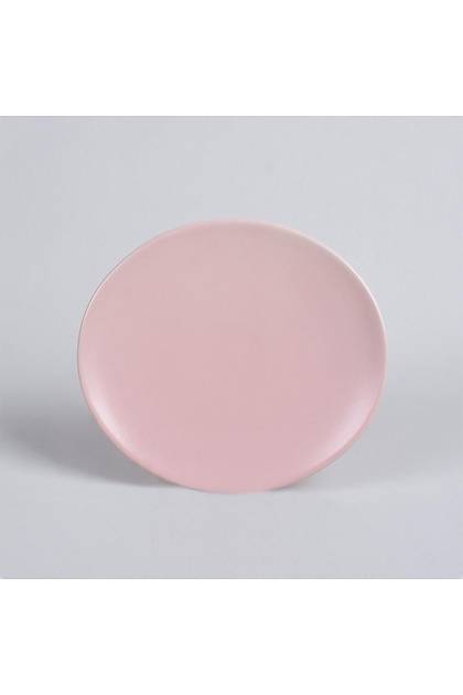 Oval Mat Ak Pembe Yemek Takm 24 Para 6 Kiilik