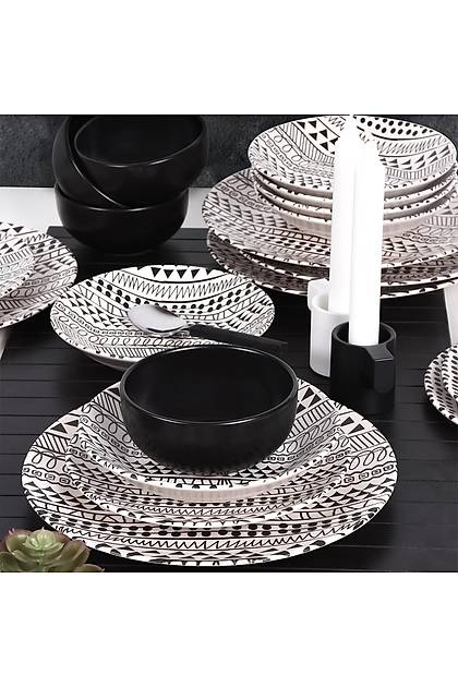 Cool Black Yemek Takm 24 Para 6 Kiilik - 18607