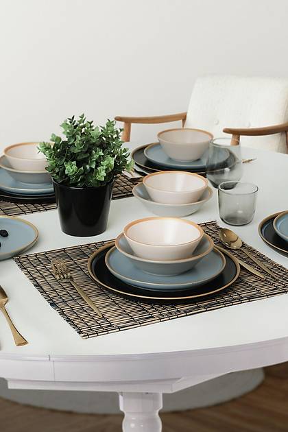 Safir Gri Yemek Takm 6 Kiilik 24 Para 624-995