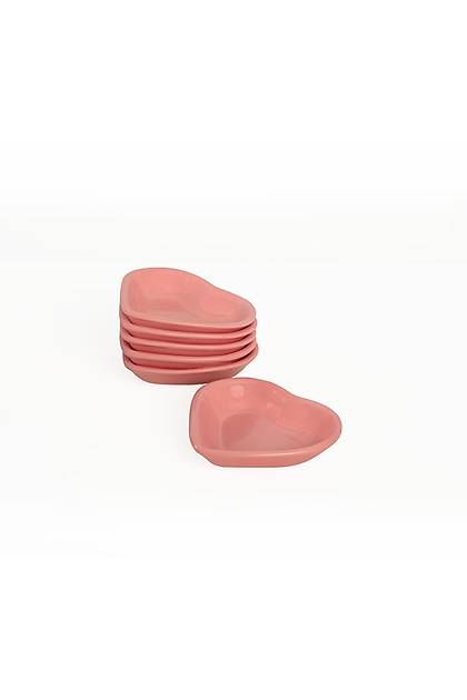 Pembe Kalp erezlik 14 Cm 6 Adet - 550