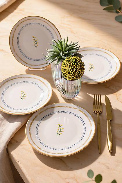 Sun Flowers Pasta Taba�� 20 Cm 4 Adet 23973