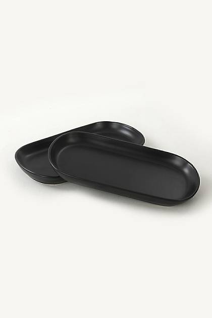 Mat Siyah Noyan Kayk Tabak 2 Adet 26 Cm
