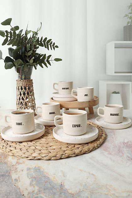 Deep Collection Mottolu Stackable ay Takm 12 Para 6 Kiilik 22650-55