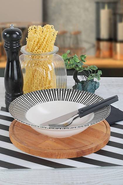 Keraart Lines Delta Makarna Taba 26 cm - 19852