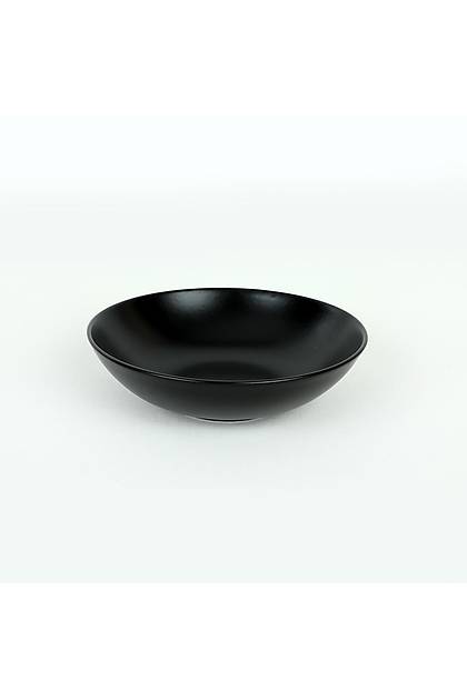 Mat Siyah Alfa Yemek Taba 21 Cm 6 Adet