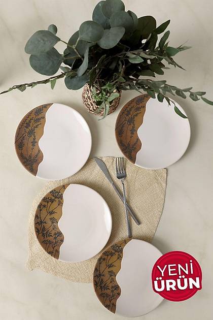Terra Leaf Ege Pasta Taba 20 Cm 4 Adet 22878-79