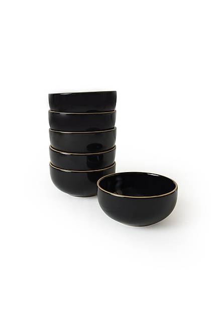 Siyah Gold Bulut Kase 12 Cm 6 Adet