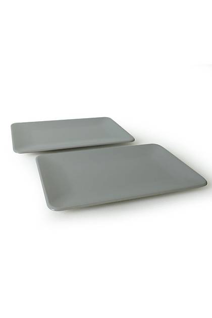 Mat Gri Siera Kayk Tabak 31 Cm 2 Adet 995