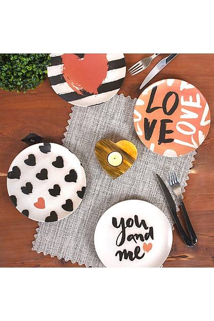 Love Servis Taba 25 Cm 4 Adet - 18087-88-89-90