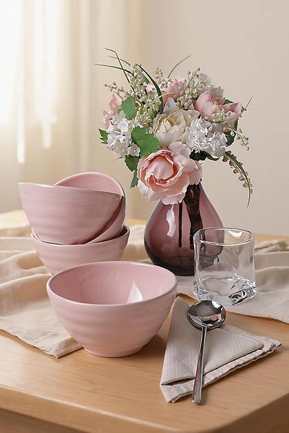 A��k Pembe Escargot Kase 14 cm 4 Adet 551