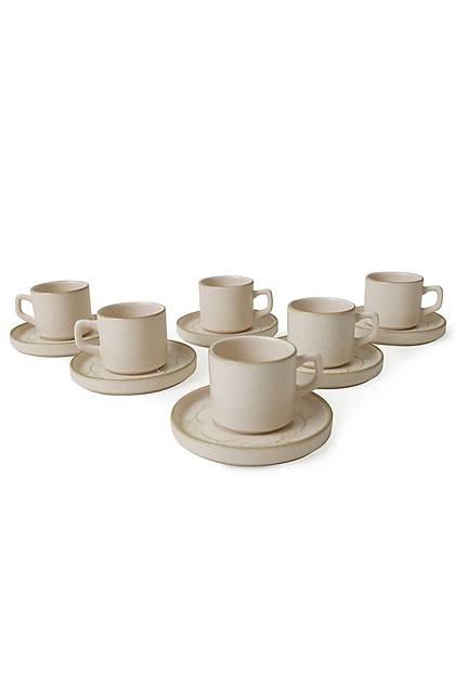 Taupe Bloom Stackable ay Takm 12 Para 6 Kiilik 22520-28