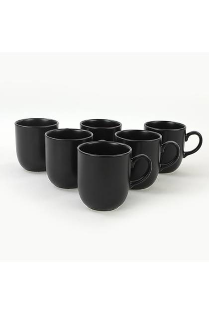 Mat Siyah Ekinoks Kupa 10 Cm 6 Adet