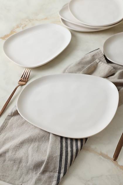 Mat Beyaz Tetra Servis Taba 30 Cm 6 Adet