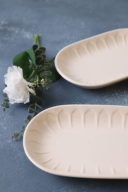Krem Badem Kayk Tabak 25 Cm 2 Adet 030