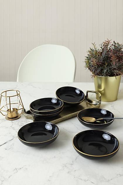 Siyah Gold Halka erezlik / Sosluk 13 Cm 6 Adet