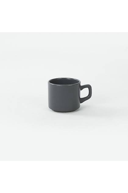 Mat Koyu Gri Stackable ay Fincan Takm 12 Para 6 Kiilik