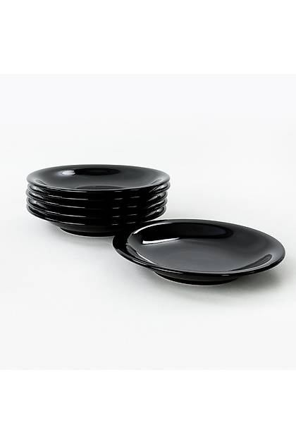 Siyah Ege Yemek Taba 22 Cm 6 Adet