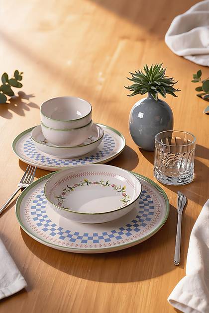 Rose Line Yemek Tak�m� 6 Par�a 2 Ki�ilik 22909-10-11