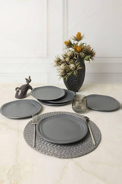 Mat Gri Bloom Pasta Taba 24 Cm 6 Adet 959