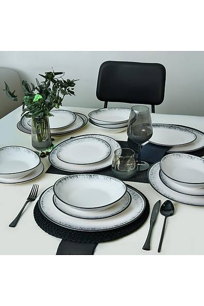 Keraart Stella Yemek Takm 18 Para 6 Kiilik Beyaz 206018