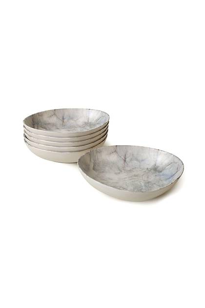 Wavy Marble Yemek Taba 23 Cm 6 Adet 17675