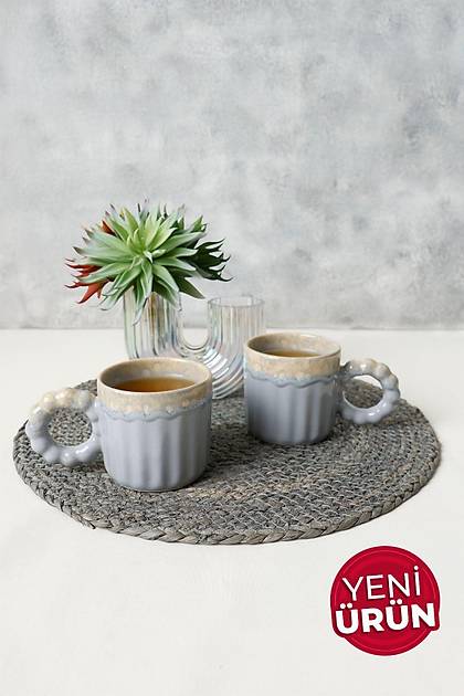 Shizen Gri nci Kulplu Senta Kupa 8 Cm 2 Adet 613