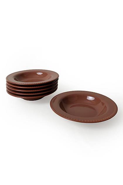 Kahverengi Bella Yemek Taba 21 Cm 6 Adet 605