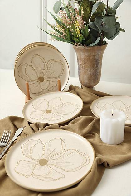 Taupe Bloom Nordc Pasta Taba 22 Cm 6 Adet 22529