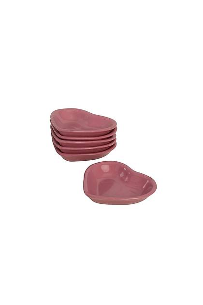 Gl Pembe Kalp erezlik 14 Cm 6 Adet - 559