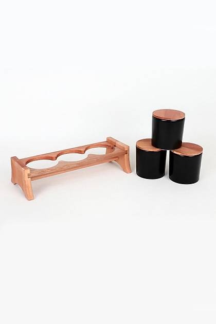 Mat Siyah Ege  Ahap Standl Saklama Kab 10 cm 3 Para