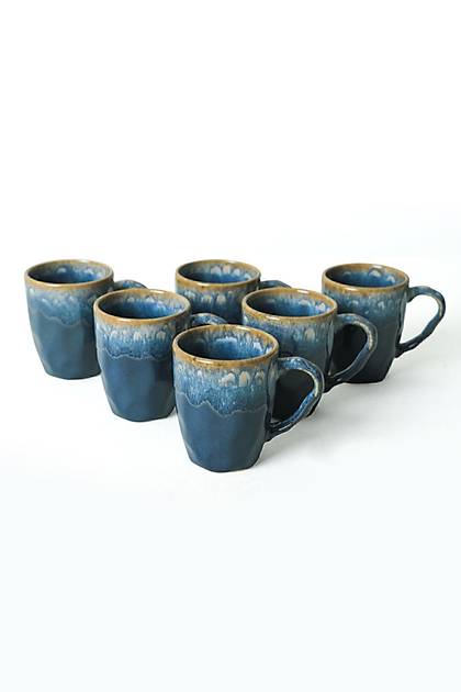 Shizen Mavi Organik Kupa 10 Cm 6 Adet Q39