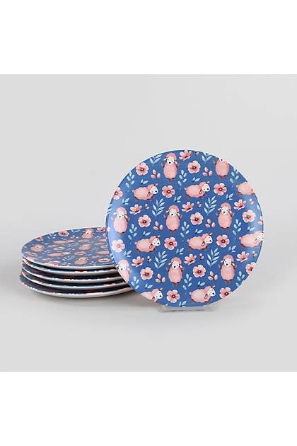 Renkli Kuzu Pasta Taba 21 Cm 6 Adet - 17913