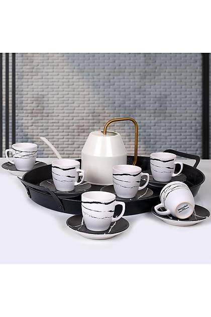 Mermer Kahve Takm 12 Para 6 Kiilik - 17950-17951