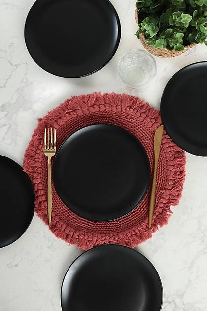 Mat Siyah Delta Pasta Taba 21 Cm 6 Adet