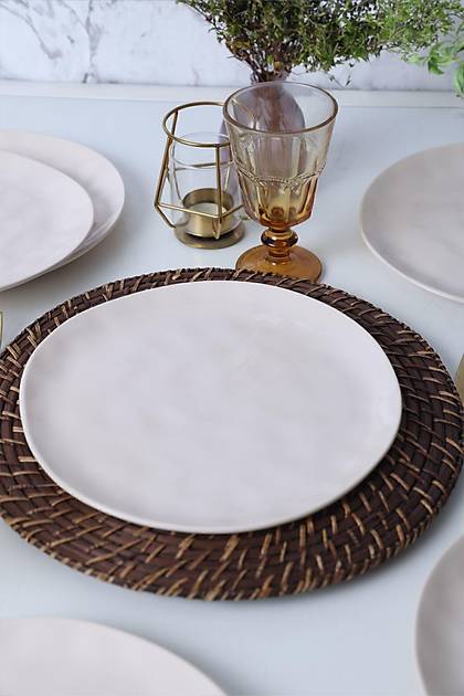 Krem Organik Servis Taba 26 Cm 6 Adet 030