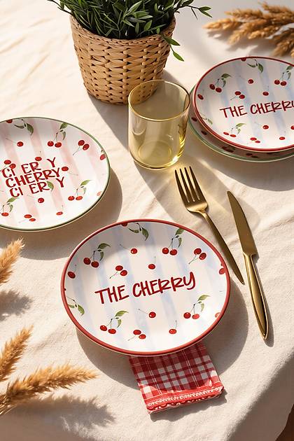 Cherry Ege Pasta Taba�� 20 Cm 4 Adet 23950-51