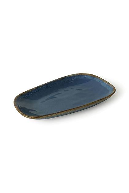 Shizen Mavi / Krem Tetra Kayk Tabak 28 Cm 2 Adet Q39-Q44